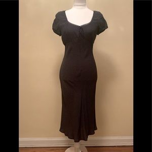 GAP midi polka dot navy blue dress